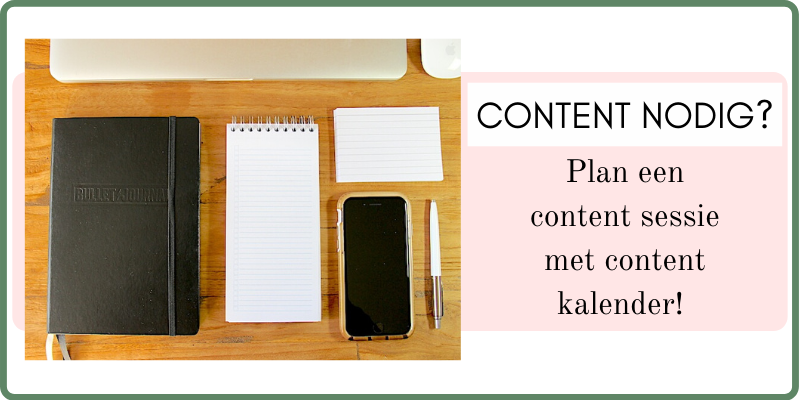 Plan een content sessie om ideeën op te doen voor online content