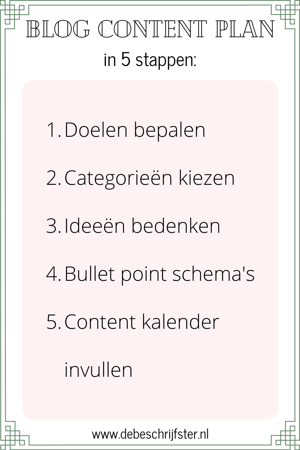 Pin blog content plan in 5 stappen