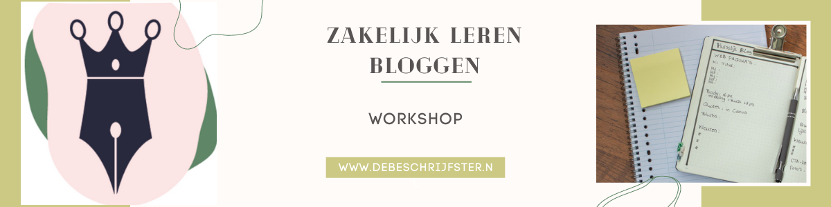 Geef je op voor de workshop zakelijk leren bloggen!
